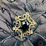 KM Collections by Milla Bell Vintage‎ Bronze Blouse w/ Brooch [Size 10] NEW NOS Brown Photo 11