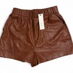 BB Dakota Steve Madden High Waist Tan Leather Shorts Photo 3