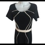 Homeyee Bodycon SS Black White Dress Retro Vintage Vibe Size 4 50’s Style Photo 3