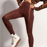 Adidas x Ivy Park Icy Park Monogram Sheer Panel Tights in Wild Brown Photo 1