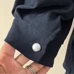 SheIn | Black Micro Ribbed Oversized Button Down Top Sz 2XL Photo 2