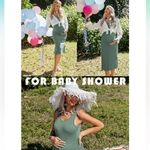 Ekouaer NWT  Maternity Rib Knit Side Slit Bodycon Dress Mint Green size S Photo 3