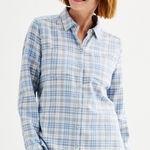 Croft & Barrow Flannel Shirt Size XXL Light Blue Plaid The Extra Soft Twill NWT Photo 0