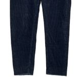 ZARA Corduroy Straight Leg High Rise Cropped Pants Trousers Raw Hem 31 Black Photo 2