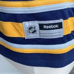 NHL BUFFALO SABERS Hockey Jersey Womens Sz Small Number 28 Zemgus Girgensons Blue Photo 4