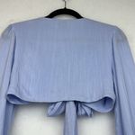 Princess Polly Light Blue Front Tie Crop Top Sz 8 Photo 5