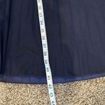 SheIn  pleated skirt puff sleeve dress with bow tie detail size medium navy Photo 10