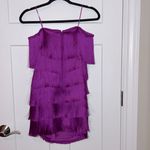 Milly NWT  Nuoir Metallic Fringe Minidress - Fuchsia Metallic Photo 2