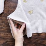 BCBGMAXAZRIA • Loretta beaded pullover sweater embellished jewel cream ecru Photo 5