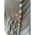 Neon Buddha Black Ruffle Trim Novelty Media Metal Buttons A Line Tunic Top M Size M Photo 3