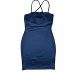 Glare  Black Short‎ Bodycon Spaghetti Strap ￼Dress Womens Size Medium Look Small Photo 3