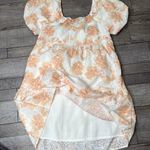 Polagram  Orange and White Floral Dress Photo 6