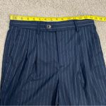 Scotch & Soda ‎ Pinstripe Pleated Boyfriend Pants Size 27 Navy Blue Photo 8