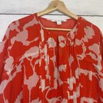 Diane Von Furstenberg DVF  Silk Orange Blouse Short Sleeve‎ Top Size P/S Resort Photo 3