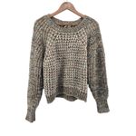 MOTH by Anthropologie Textured Wool Blend Sweater Pullover Earth Tones Small Brown Photo 1