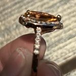 Kay Jewelers Citron Rose Gold 5 Carat Ring Rose Gold 925 With Diamonds Around Ring Size 5 Photo 12