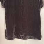 Madewell ‎ Gray Velvet Choker V Neck Blouse Top Size Small Velour Photo 6