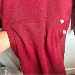 Bass Marled Drawstring Cowlneck Knit Dress Red Black M Red Size M Photo 2