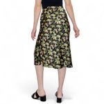 Blue Rain Francesca’s Cecelia Floral Tropical Satin Midi Slit Skirt Photo 5