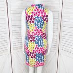 Talbots ‎ Petite Floral Eyelet Ruffle Trim Neck Sleeveless Dress White Multi 2P Photo 5