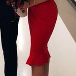 ASOS Red Midi Formal Dress Photo 0