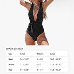 Cup she One Piece Black Swimsuit Cut Out Cross Back V Neck Ruched High Cut L NWT Photo 7