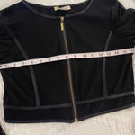 Arden B Vintage . Black long sleeve zip up top Photo 4