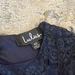 Lulus  Take Me to Brunch Navy Blue Lace Shift Dress Size Extra Small Photo 5