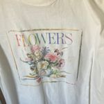 Hallmark White Graphic T-Shirt with Floral Design large Photo 1