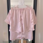 Cupcakes and Cashmere  Pink Heart Satin Pajama Set Photo 1