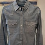 Lee 🌟🌟🌟BOGOHO 🌟🌟🌟 Pearl Snap Shimmer Denim Shirt-small Photo 1