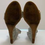 BP . Silver Glitter Roxie Wedge Sandals Photo 5