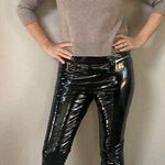 Bagatelle NWT NY High Waist Black Vegan Patent Leather Zipper Skinny Ank… Photo 0