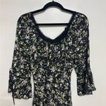 American Vintage Vintage Dark Micro Floral Whimsigoth Flutter Sleeve Midi Dress - Size 14 Photo 8