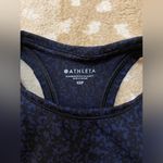 Athleta blue black leopard print high neck sports bra women’s size XSP Photo 2