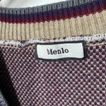 Menlo Sweater Vest Women Tan Dark Purple Argyle Cropped Large Button Academia Photo 4