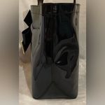 Ted Baker London NWT Black Patent Vinyl Bow Shoulder Bag/Tote Gold Logo Photo 5