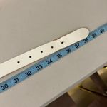 Vintage Robbie Nelson USA White Genuine Leather Golden Buckle Belt Size M/L Size M Photo 6