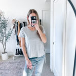 Vince Camuto Gray Side Lace Up T-shirt Photo 1