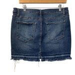 KanCan Women's Size 29 Blue Distressed Hem Mini Denim Skirt Casual Photo 2