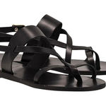 Ancient Greek Sandals Alethea Black 38 $250 hand made Greece Size 7.5 Photo 0