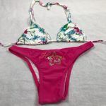 Recco Brazilian bright floral print bikini Pink Size M Photo 0