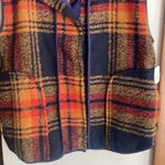Free People Wrapped Up Blanket Vest Navy And Gold Photo 4