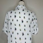 Japna  White Cactus Short Sleeves Button Down Shirt Photo 7