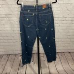 BDG Yellow High Rise Slim Mom Jeans Buttercup Blue Floral Size 27 Photo 5