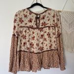 American Eagle  Floral Tiered Tunic Cottagecore Boho Photo 3