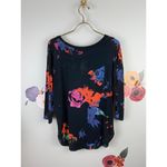 Babaton  by Aritzia Watercolor Black Jersey Knit Top - Size - XXS Photo 1