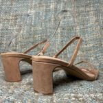FARYL by Farylrobin Analisa Suede Heeled Sandals in Natural Tan Size 9 Photo 3