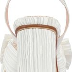 Chic White Pleated Heels by [Brand] Size 10 Photo 2