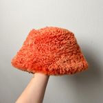 Cult Gaia  kumi orange shearling wool bucket hat Photo 1